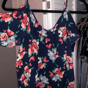 ☆ floral print off the shoulder top ☆